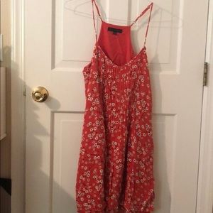 Floral coral sundress